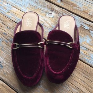 Franco Sarto Velvet slides